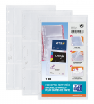 OXFORD VARIOZIP PUNCHED POCKETS - Bag of 10 - A5 - Business cards refill - Polypropylene - 150µ - Clear - 100207002_1100_1610965494