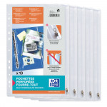 OXFORD ZIP PUNCHED POCKETS - Bag of 10 - 30,5X17 cm - PVC - 140µ - Smooth - Clear - 100207006_8000_1561626667