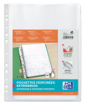 OXFORD EXPANDABLE PUNCHED POCKETS - Bag of 10 - A4 - No flap - Polypropylene - 200µ - Smooth - Clear - 100207012_1101_1677195795