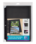 OXFORD PUNCHED POCKETS - Bag of 10 - A4 - 4 photos 13X18 - Polypropylene - 90µ - Smooth - Black - 100207021_3100_1686123566