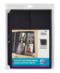 OXFORD PUNCHED POCKETS - Bag of 10 - A4 - 8 photos 10X15 - Polypropylene - 90µ - Smooth - Black - 100207023_3100_1686123572
