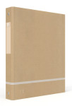 OXFORD Touareg Ringbuch - A4 - Rückenbreite 35 mm - 4 Ring Combi Mechanik 25mm - mit aufgeklebtem Rückenschild - aus recyceltem Karton - beige - 100211061_1101_1677172763