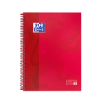 OXFORD CLASSIC Europeanbook 1 - A4+ - Capa Extradura - Caderno espiral Microperfurado - 5x5 - 80 Folhas - ROJO - VERMELHO - 100430198_1101_1686100515