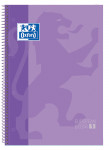 OXFORD CLASSIC Europeanbook 1 - A4+ - Tapa Extradura - Cuaderno espiral microperforado - 5x5 - 80 Hojas - SCRIBZEE - MALVA - 100430201_1100_1561759373