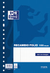 OXFORD CLASSIC Recambio - Fº - Paquete hojas sueltas - 4x4 con margen - 100 Hojas - AZUL - 100430207_1100_1584091619