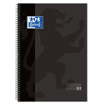 OXFORD CLASSIC Europeanbook 1 - A4+ - Capa Extradura - Caderno espiral Microperfurado - 5x5 - 80 Folhas - SCRIBZEE - PRETO - 100430269_1100_1686200436