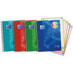 OXFORD LAGOON Europeanbook 5 - A4+ - Tapa de plástico - Cuaderno espiral microperforado - 5x5 - 120 Hojas - SCRIBZEE - Colores surtidos - 100430278_1201_1666009002