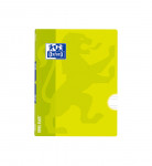 OXFORD OPENFLEX Libreta grapada - A5+ - Tapa de plástico - Grapada - Pauta 3,5 con margen - 48 Hojas - Lima - 100735861_1100_1632535726