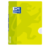 OXFORD OPENFLEX Libreta grapada - A4 - Tapa de plástico - grapada - 4x4 con margen - 48 Hojas - Lima - 100735873_1100_1686200791