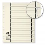 OXFORD intercalaires pré-découpés carton - A4 XL - 10 onglets - imprimé 1-10 - 11 trous - beige - 400004671_1100_1584702558