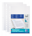OXFORD PUNCHED POCKETS - Bag of 100 - A4 - Polypropylene - 90µ - Embossed - Clear - 400005473_1100_1616666664
