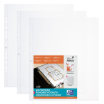 OXFORD PUNCHED POCKETS - Bag of 25 - A3 - Portrait format - Polypropylene - 120µ - Embossed - Clear - 400005480_1100_1677180816