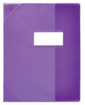 OXFORD STRONG LINE EXERCISE BOOK COVER - 17x22 - With bookmark flap - PVC - 150µ - Translucent - Purple - 400006817_8000_1561566386