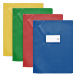 PROTEGE-CAHIER OXFORD STRONG LINE - 17x22 - Avec marque page - PVC - 150µ - Opaque - Couleurs assorties - 400006823_1200_1677185469