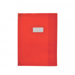 OXFORD STRONG LINE EXERCISE BOOK COVER - 24x32 - With bookmark flap - PVC - 150µ - Translucent - Red - 400006843_8000_1561566499