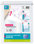 OXFORD EAZIN PUNCHED POCKET - Bag of 50 - A4 - Polypropylene - 50µ - Smooth - Clear - 400008916_1100_1577458296
