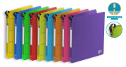 OXFORD SCHOOL LIFE RING BINDER CLASS'UP - A4+ - Spine of 30mm - 4-O rings - Polypropylene - Translucent - Assorted colors - 400015022_1400_1589827940