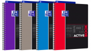 Oxford Studium Activebook - A4+ - kariert 5 mm - 80 Blatt -  OPTIK PAPER® - Polypropylencover - Doppelspirale - SCRIBZEE® kompatibel - Sortierte Farben - 400019520_1200_1583240365