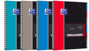 OXFORD STUDENTS ORGANISERBOOK Notebook - A4+ - Polypro cover - Twin-wire - 5mm Squares - 160 pages - SCRIBZEE® compatible - Assorted colours - 400019524_1200_1677138489
