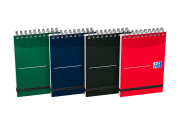 OXFORD Office Essentials Notepad - A7 - Hardback cover - Twin-wire - Ruled - 140 Pages - Assorted Colours - 400033667_1400_1686181691