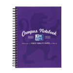 Oxford Campus A5+ Card Cover Wirebound Notebook Ruled with Margin 140 Pages Purple -  - 400035950_1100_1692374059