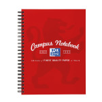 Oxford Campus A5+ Card Cover Wirebound Notebook Ruled with Margin 140 Pages Red -  - 400035952_1100_1692374064