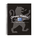 Oxford Campus A5+ Card Cover Wirebound Notebook Ruled with Margin 140 Pages Black -  - 400035953_1100_1692374065