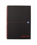 OXFORD Black n' Red Spiraalblok - A5 - Harde kartonnen kaft - Dubbelspiraal - Gelijnd - 70 Vel - SCRIBZEE® Compatible - Zwart - 400047651_1100_1583164315