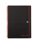 Oxford Black n' Red Spiralbuch - A4 - Liniert - 70 Blatt- Doppelspirale - Polypropylen Cover - SCRIBZEE® kompatibel - Schwarz - 400047653_1100_1583164330