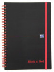 OXFORD Black n' Red Notebook - A5 - Polypropylene Cover - Twin-wire - Ruled - 140 Pages - SCRIBZEE® Compatible - Black - 400047655_1100_1653066135
