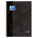 OXFORD CLASSIC Europeanbook 1 - A4+ - Capa Extradura - Caderno espiral Microperfurado - Pautado - 80 Folhas - SCRIBZEE - PRETO - 400050189_1100_1686201143