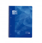 OXFORD LAGOON Europeanbook 1 - A4+ - Tapa de plástico - Cuaderno espiral microperforado - 1 Línea - 80 Hojas - SCRIBZEE - AZUL MARINO - 400050192_1100_1564742841