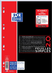 OXFORD ETUDIANTS FEUILLES SIMPLES - A4+ - Sous film - Petits carreaux 5x5mm - 400 pages perforées - Compatibles SCRIBZEE® - 400051588_1100_1676964769