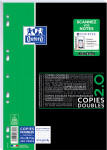 OXFORD ETUDIANTS COPIES DOUBLES - A4+ - Sous film - petits carreaux 5x5mm - 400 pages perforées - Compatibles SCRIBZEE® - 400051590_1100_1632542944