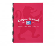 Oxford Campus A4+ Card Cover Wirebound Notebook Ruled with Margin 140 Pages Pink -  - 400066527_1100_1632539612