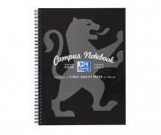 Oxford Campus A4+ Card Cover Wirebound Notebook Ruled with Margin 140 Pages Black -  - 400066528_1100_1632539613
