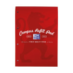 Oxford Campus A4 Headbound Refill Pad Ruled with Margin Ruled with Margin 140 Pages Red -  - 400066643_1100_1692368649