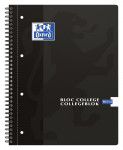 OXFORD School Bloc Collège - A4+ - Couverture Souple - Reliure Intégrale - 4 Trous - Ligné - 90 Vel - Noir - Compatible Scribzee® - 400075531_1100_1574359096