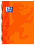 OXFORD CLASSIC Cuaderno espiral - Fº - Tapa de Plástico - Espiral - 4x4 con margen - 80 Hojas - NARANJA - 400079665_1100_1632535865
