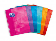 OXFORD POLYPRO LAGOON NOTEBOOK - 17x22cm - Polypro cover - Twin-wire - Seyès Squares - 100 pages - SCRIBZEE ® Compatible - Assorted colours - 400080636_1200_1583242903