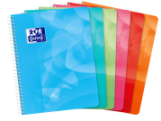 OXFORD POLYPRO LAGOON NOTEBOOK - 17x22cm - Polypro cover - Twin-wire - Seyès Squares - 100 pages - SCRIBZEE ® Compatible - Assorted colours - 400080636_1200_1665394197