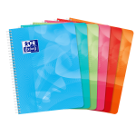 OXFORD POLYPRO LAGOON NOTEBOOK - 17x22cm - Polypro cover - Twin-wire - Seyès Squares - 160 pages - SCRIBZEE ® Compatible - Assorted colours - 400080637_1200_1709025915