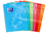 OXFORD POLYPRO LAGOON NOTEBOOK - 17x22cm - Polypro cover - Twin-wire - 5x5mm Squares - 160 pages - SCRIBZEE ® Compatible - Assorted colours - 400080639_1200_1686099216