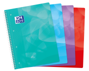 OXFORD POLYPRO LAGOON NOTEBOOK - A4+ - Polypro cover - Twin-wire - 5x5mm Squares - 160 pages - SCRIBZEE ® Compatible - Assorted colours - 400080675_1200_1665395182