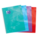 OXFORD POLYPRO LAGOON NOTEBOOK - A4+ - Polypro cover - Twin-wire - 5x5mm Squares - 160 pages - SCRIBZEE ® Compatible - Assorted colours - 400080675_1200_1709025969
