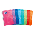 OXFORD POLYPRO LAGOON SMALL NOTEBOOK - 9x14cm - Polypro cover - Twin-wire - 5x5mm Squares - 180 pages - Assorted colours - 400080690_1200_1709025970