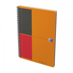 Oxford International Cahier Notebook - B5 tablette - Couverture rigide - Reliure intégrale - ligné 6mm - 160 pages - Compatible SCRIBZEE® - Orange - 400080785_1300_1643125864