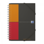 OXFORD International Meetingbook - B5 - Soepele kunststof kaft - Dubbelspiraal - Geruit 5mm - 80 vel - SCRIBZEE® Compatible - Grijs - 400080788_1100_1650985252