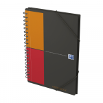Oxford International Meetingbook - B5 - 5 mm kariert - 80 Blatt - Doppelspirale - Polypropylen Cover -  SCRIBZEE® kompatibel - Grau - 400080788_1300_1650985253