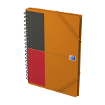 Oxford International Meetingbook - B5 - 6 mm liniert - 80 Blatt - Doppelspirale - Polypropylen Cover - SCRIBZEE® kompatibel - Orange - 400080789_1300_1664290754